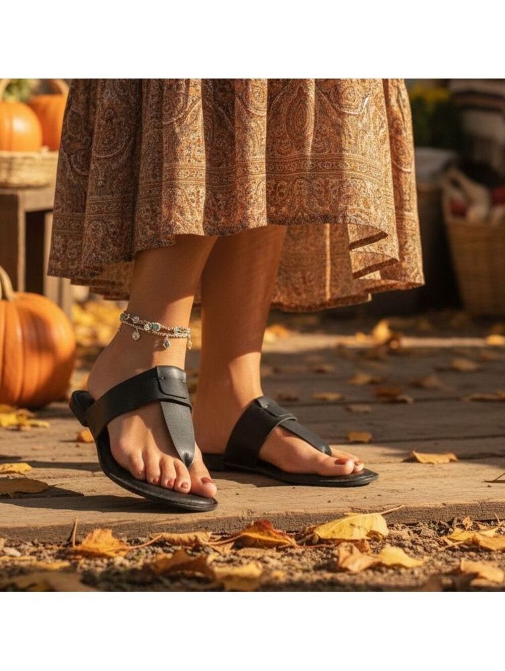 KORK-EASE Dawn Black Leather Thong Sandals